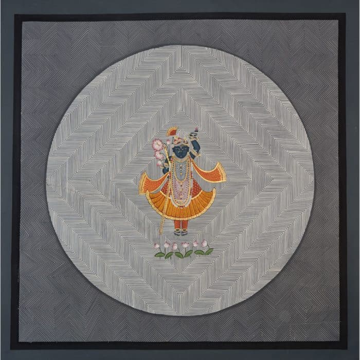 Grey-Shaded Contemporary Shrinath Ji 4 Artwork
