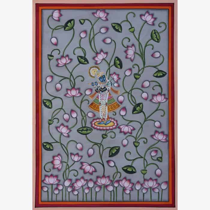 Miniature Lotus Jaal - 3: Shrinathji's Grace in Art