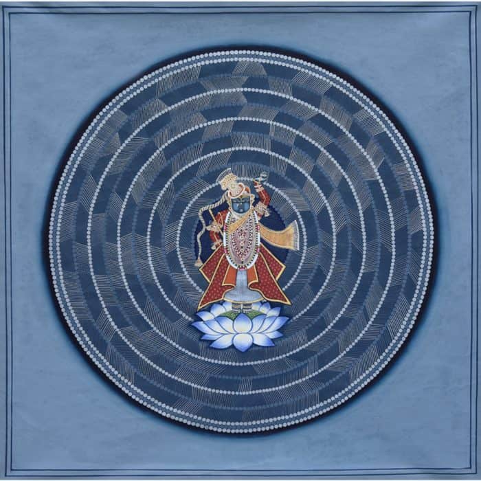 Divine Contemporary ThakurJi on Lotus Artwork