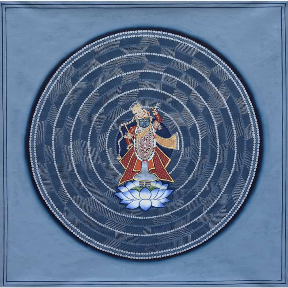 Divine Contemporary ThakurJi on Lotus Artwork