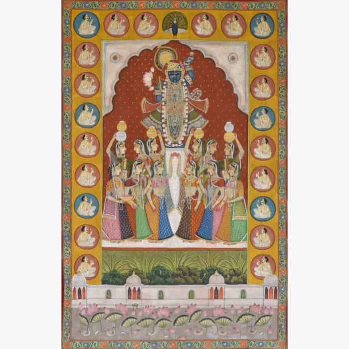 Captivating Tilkayat Maharaj Painting - A Divine Tribute to Nathdwara's Spiritual Beacon