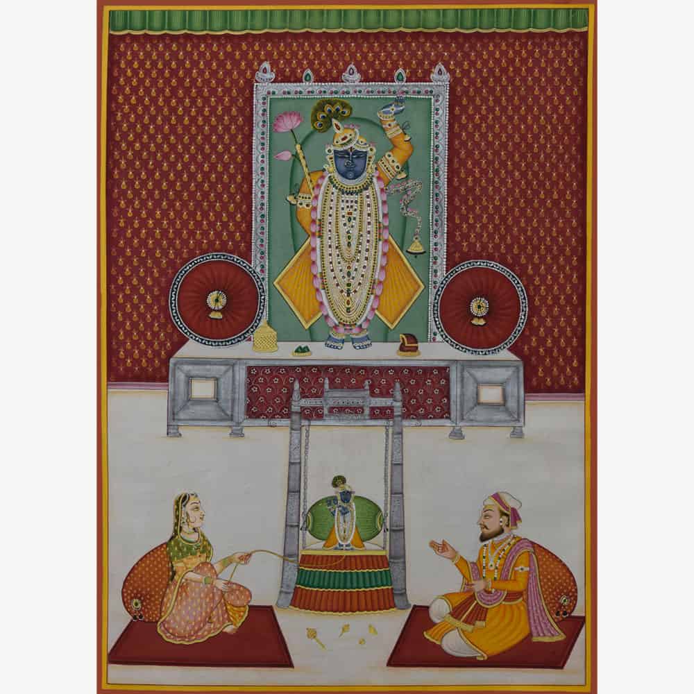 Captivating Miniature Shrinathji Darshan: Divine Art in Every Detail