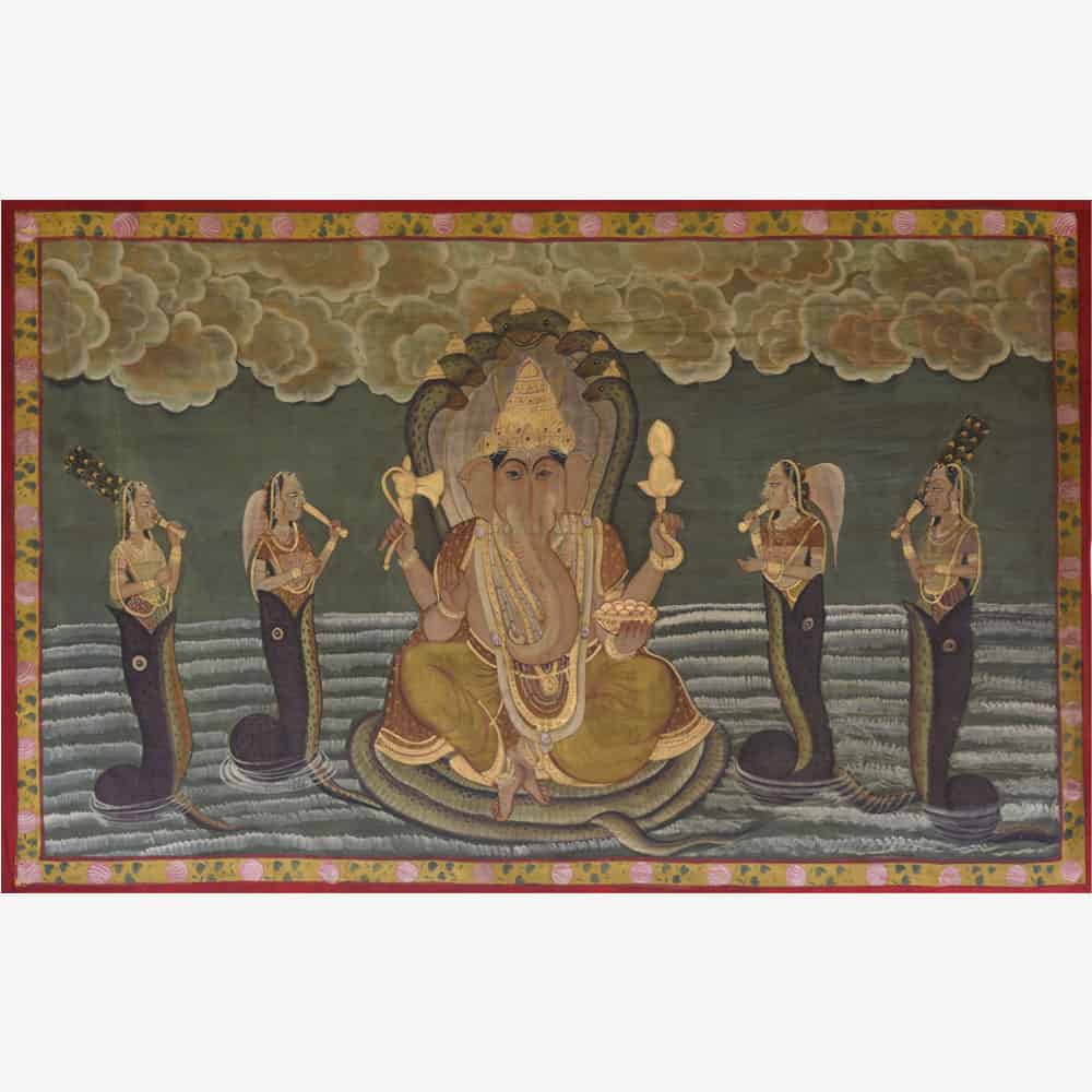 Sacred Ganesha Pichwai Art: Serenity in Brushstrokes