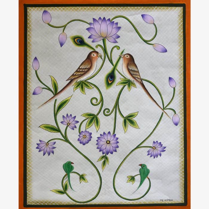 Enchanting Love Birds Pichwai Art