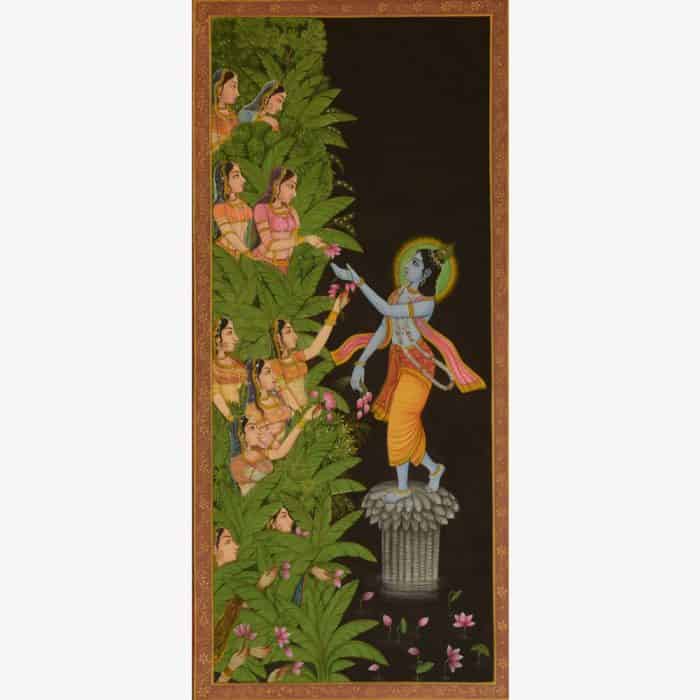 Krishna Dancing on Kaliyas Head Painting