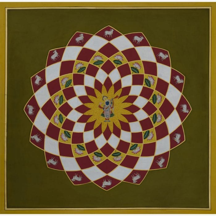Divinе Sеrеnity: Shrinath Ji in Lotus Painting