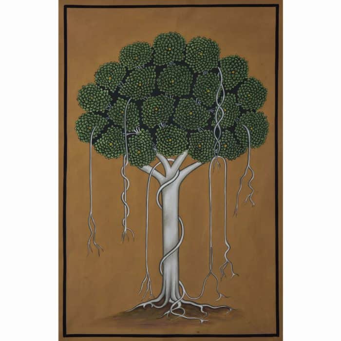 Enchanting Kalpavriksha: Tree Painting 3 Delivers Divine Tranquility