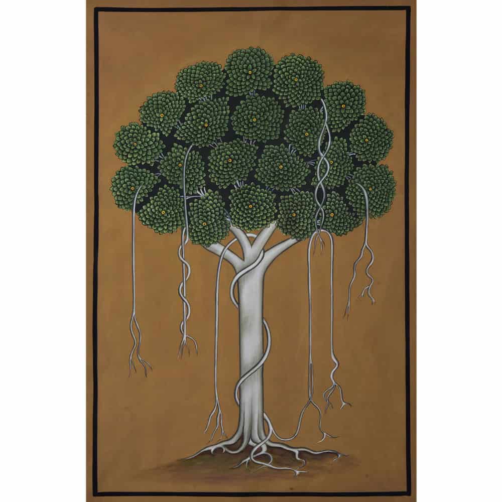 Enchanting Kalpavriksha: Tree Painting 3 Delivers Divine Tranquility
