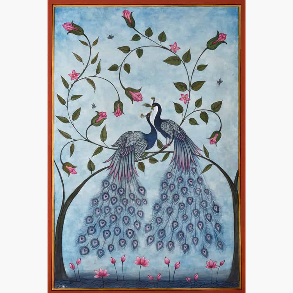 Enchanting Divine Peacock Pair Artwork