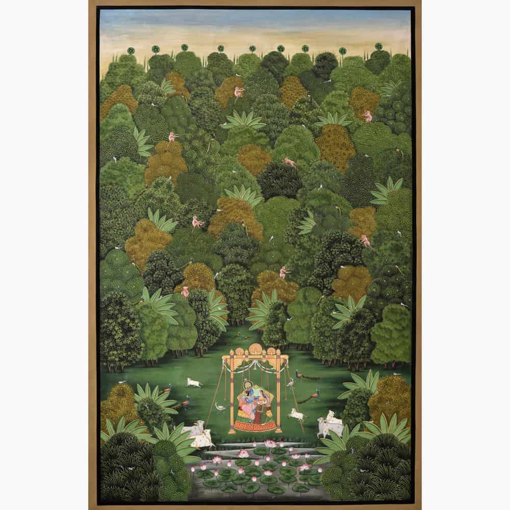 A Green Symphony Unveiled: Van Vaibhav Pichwai's Forest Painting Mastery