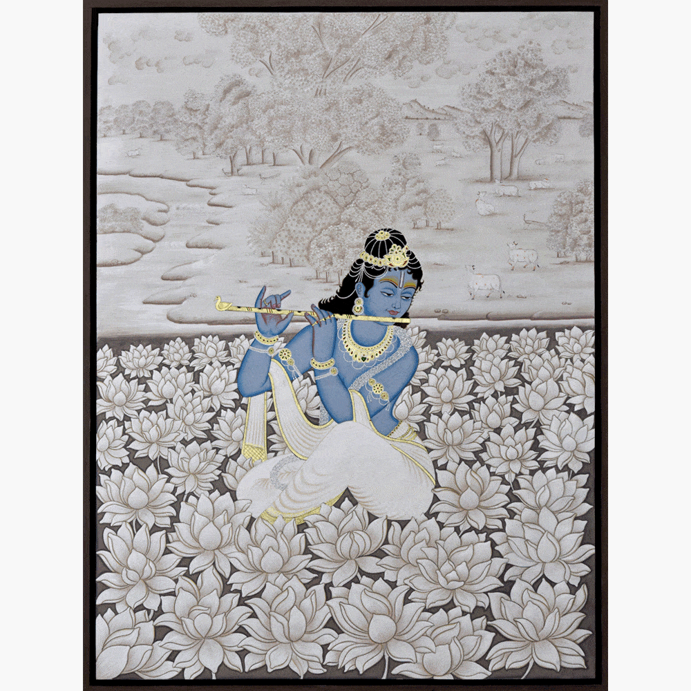 Krishna Playing the Flute Pichwai