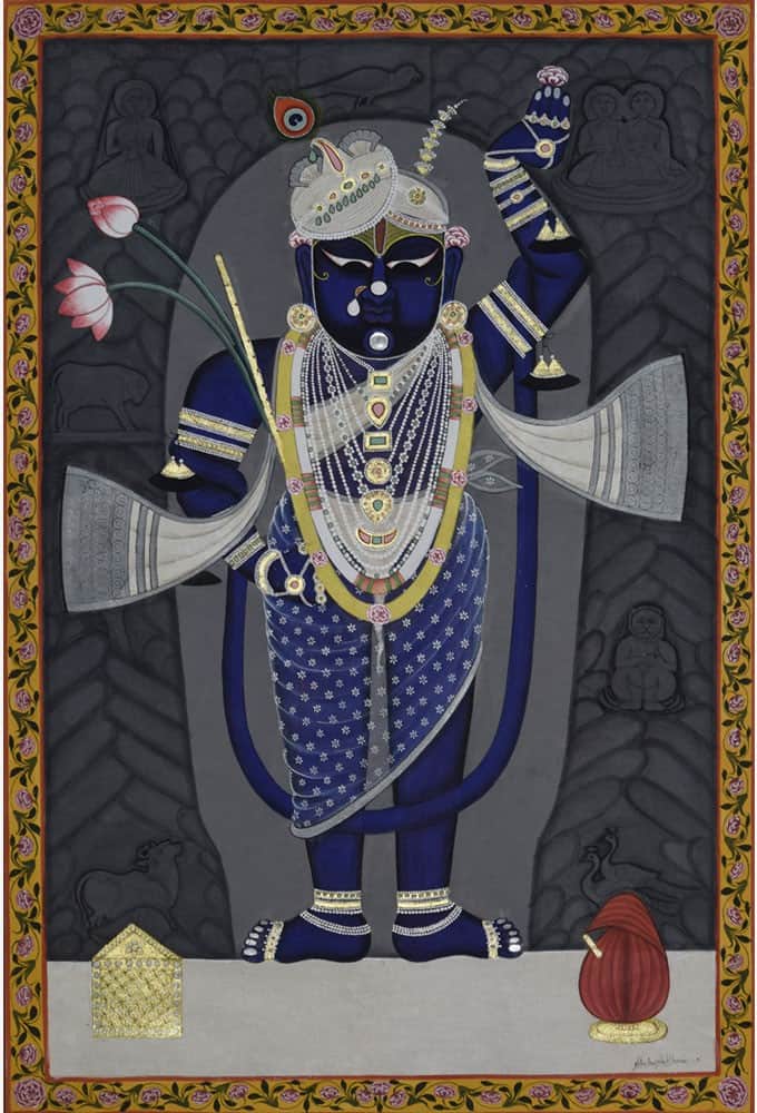 Shrinathji Artwork Grace in black and grey Mesmerizing Marvels